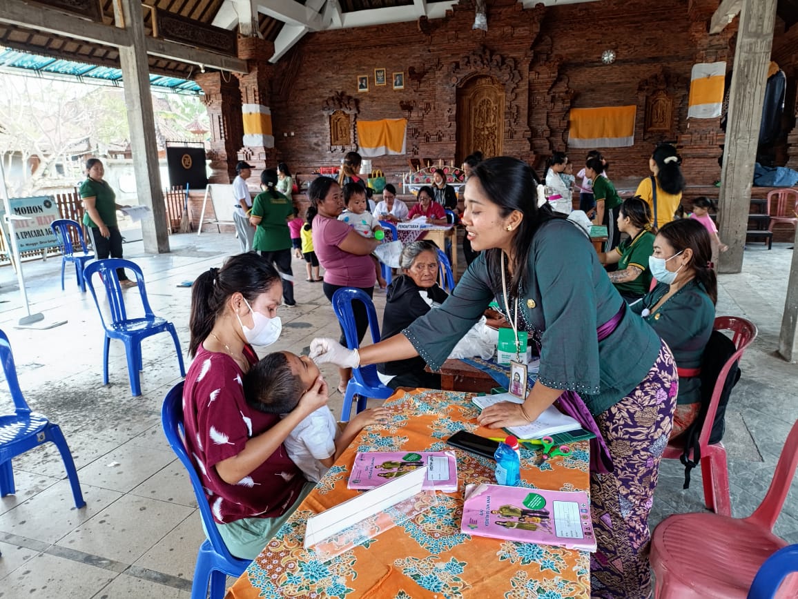 kegiatan Posyandu ILP Mawar dan Deteksi Dini Kesehatan Gigi dan Mulut Balita di Wilayah Dusun minggir Desa Gelgel