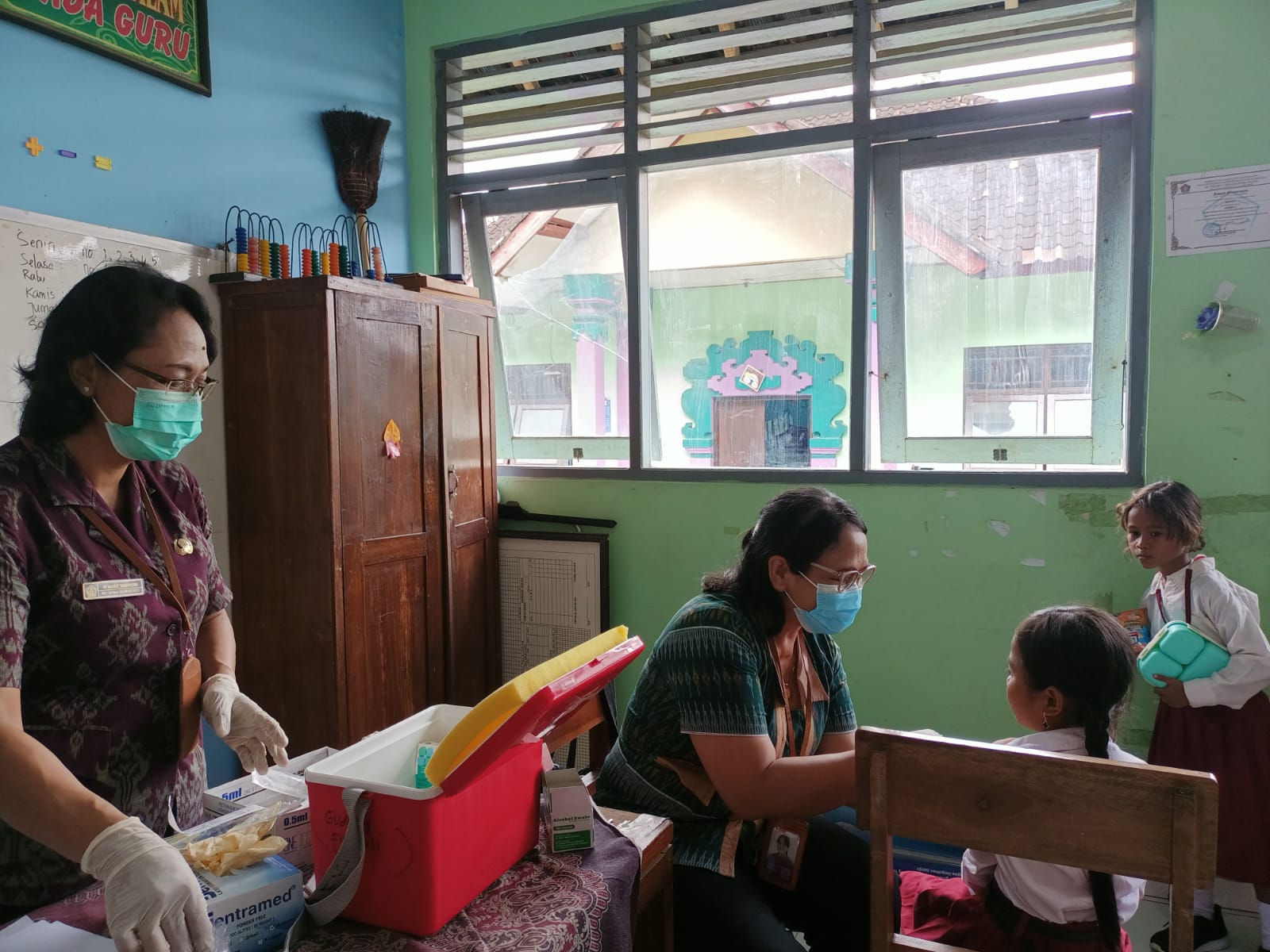 kegiatan BIAS di SDN 3 Semarapura dengan jenis imunisasi MR dan HPV