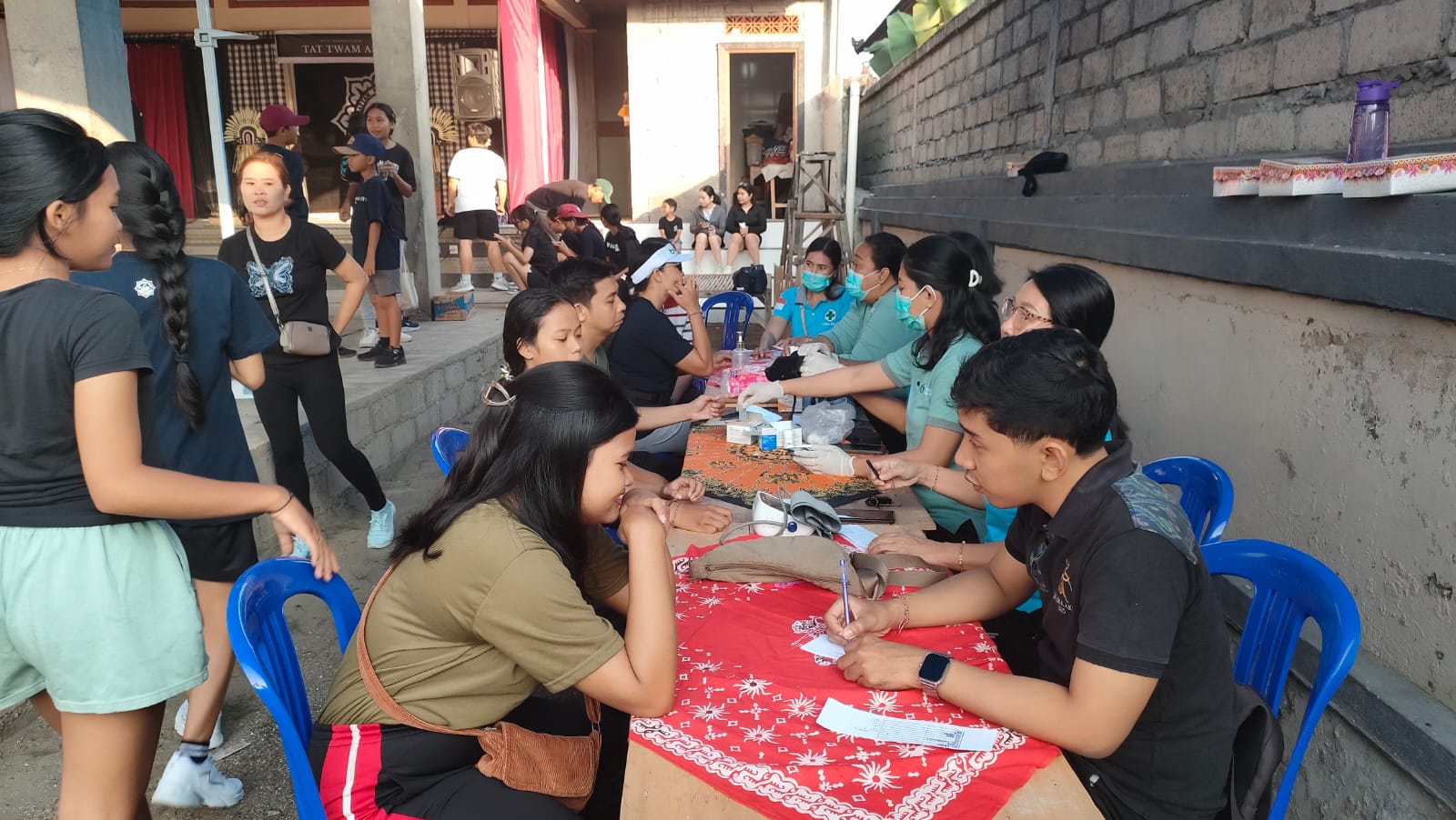 Pemeriksaan PTM dalam rangka HUT STT Dusun pancoran