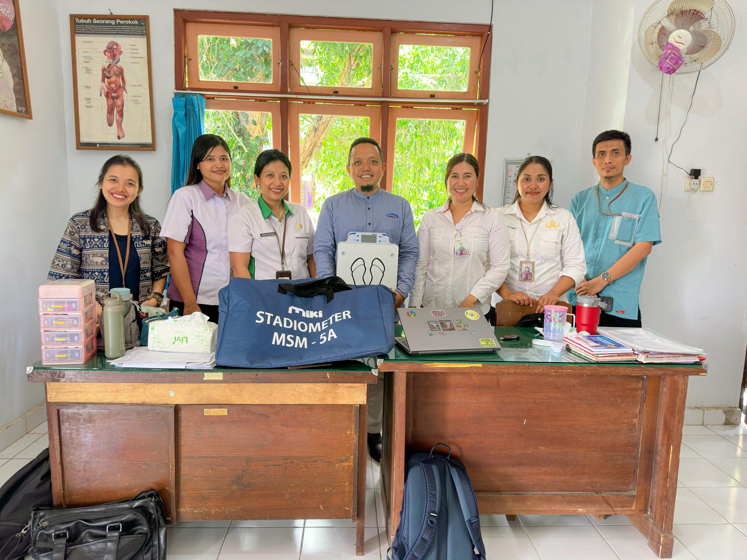 kegiatan menerima kunjungan dari BPKP Pusat di Poskesdes Gelgel