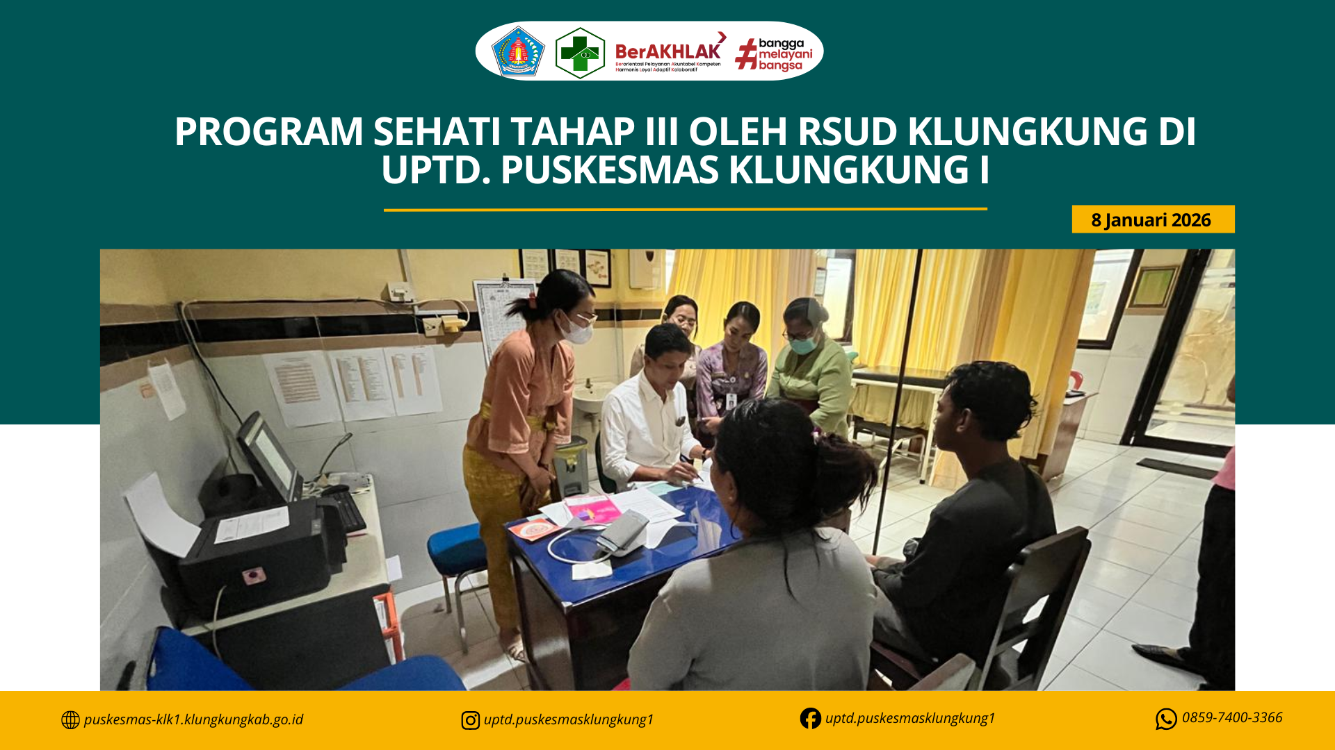 Kunjungan Dokter Spesialis RSUD Klungkung dalam Program SEHATI Tahap III di UPTD. Puskesmas Klungkung I