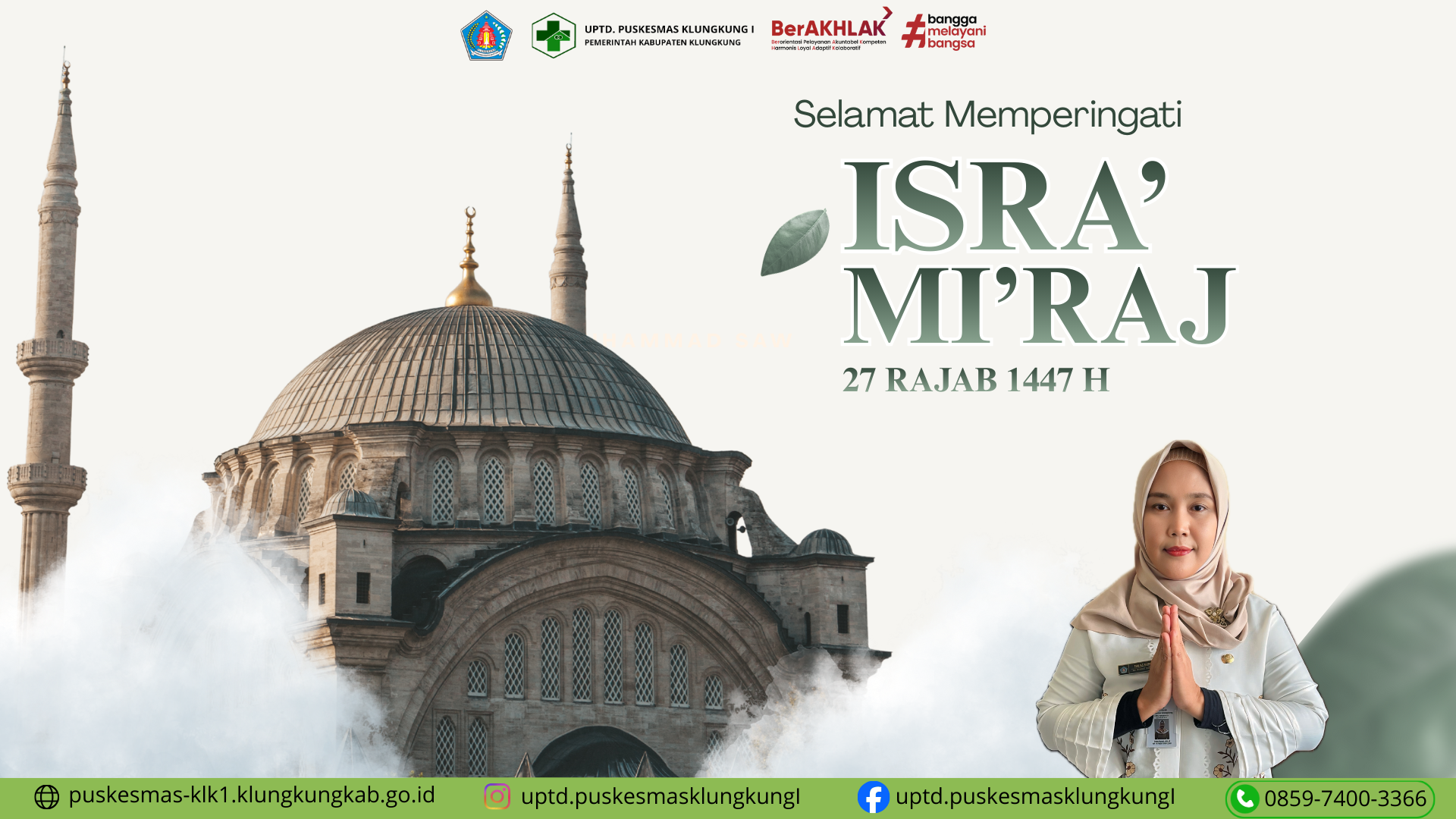 Ucapan Hari Isra Miraj Puskesmas Klungkung I