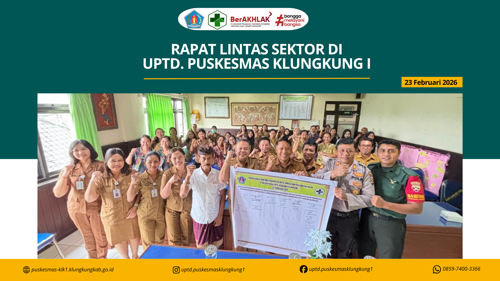 rapat lintas sektor puskesmas klungkung I