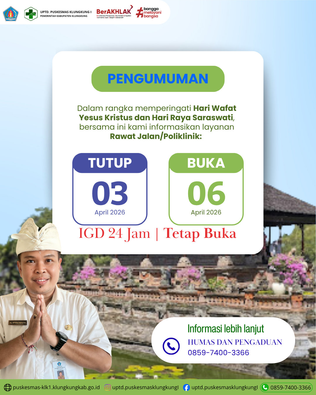 📌 PENGUMUMAN LIBUR LAYANAN