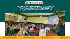 Siaga Bencana! UPTD Puskesmas Klungkung I Gelar Pelatihan Pemadaman Kebakaran Bersama Damkar